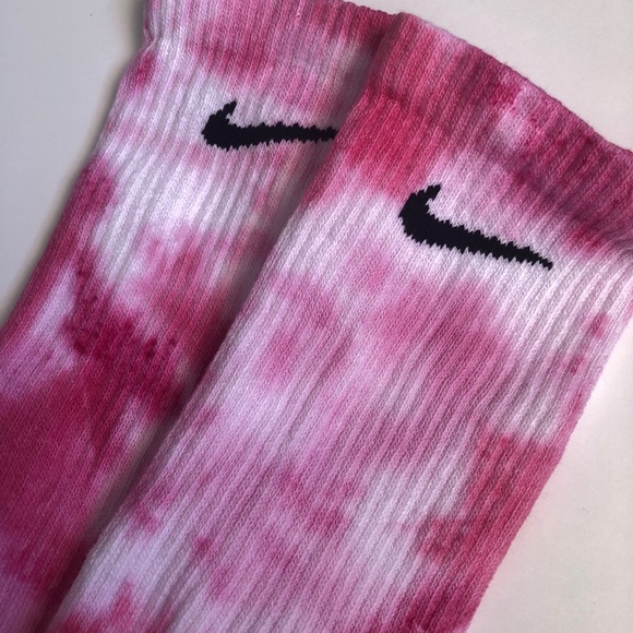 Pink & Red Nike Tie Dye Socks - Picture 2 of 5